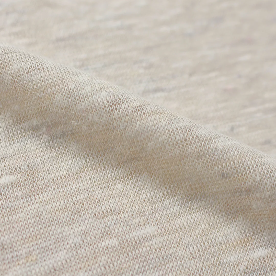 100% linen knit - oatmeal melange