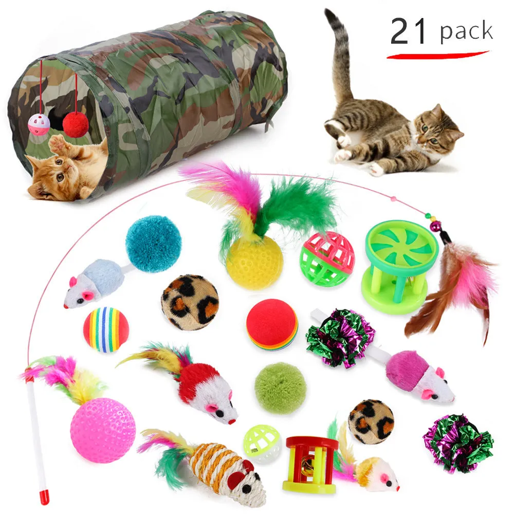 21 Pack Funny Cat Interactive Combination Toys