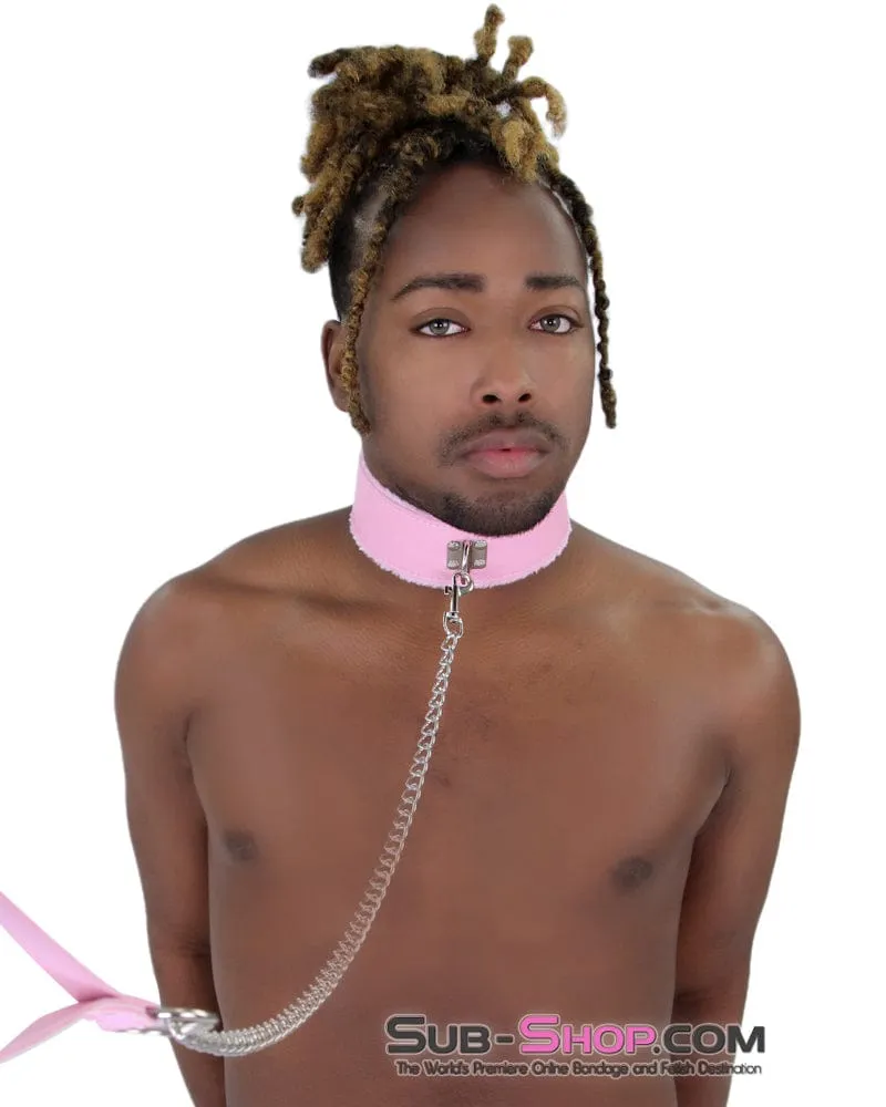 2785MQ-SIS      Sissy Pink Handle Chained Bondage Leash