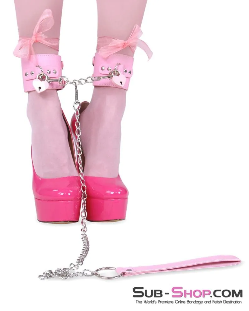 2785MQ-SIS      Sissy Pink Handle Chained Bondage Leash