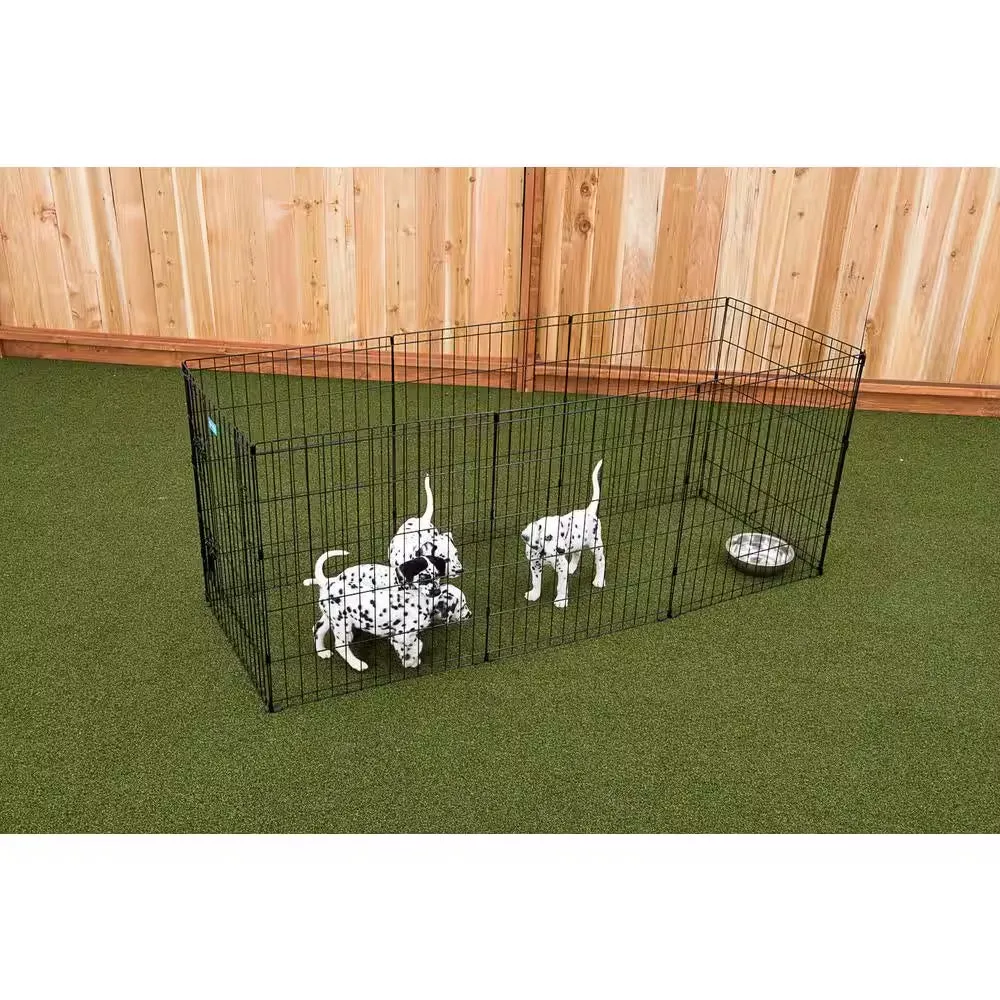 36 In. High Heavy Duty Dog Exercise Pen with Stakes