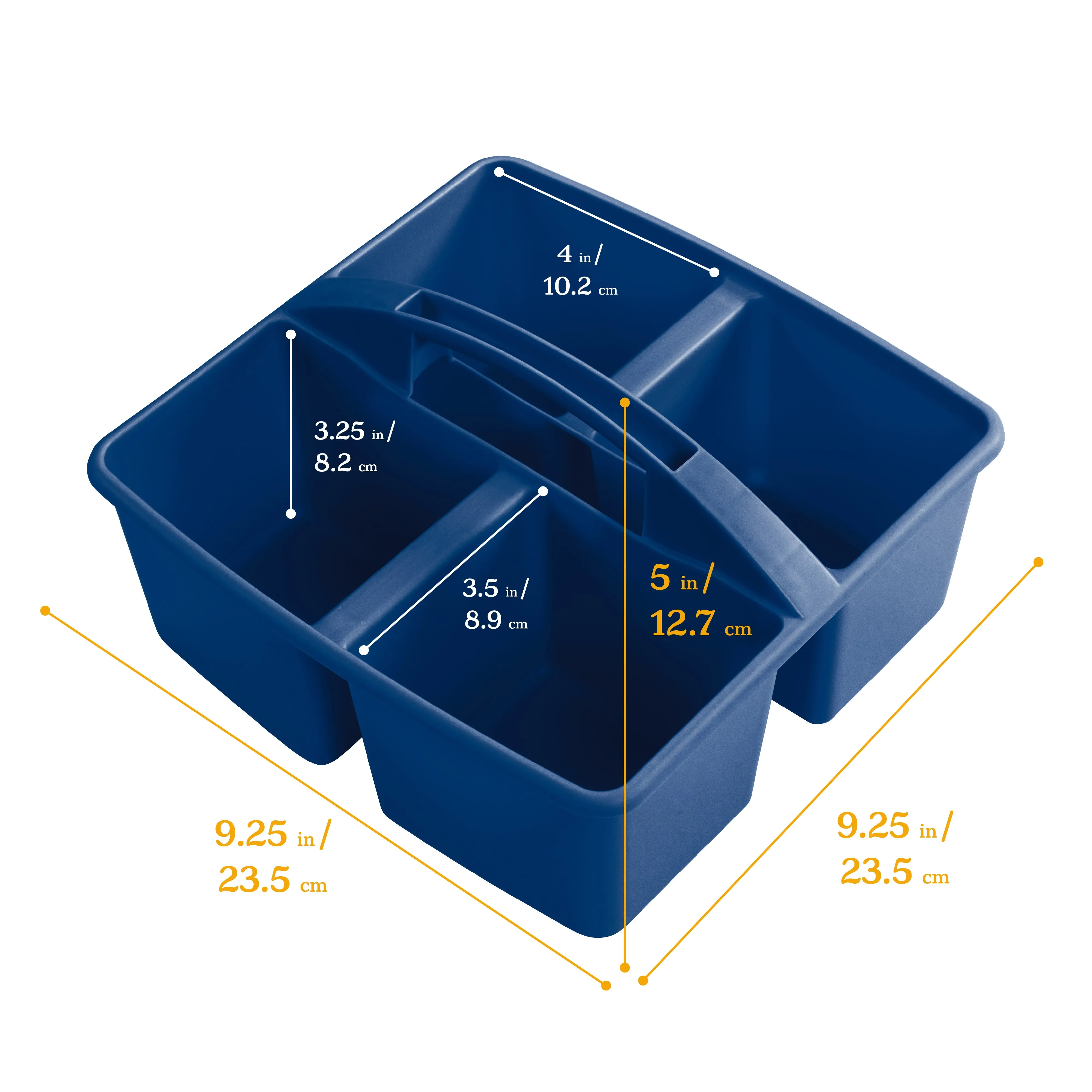 4-Compartment Medium Caddy, Storage Organizer, 6-Pack