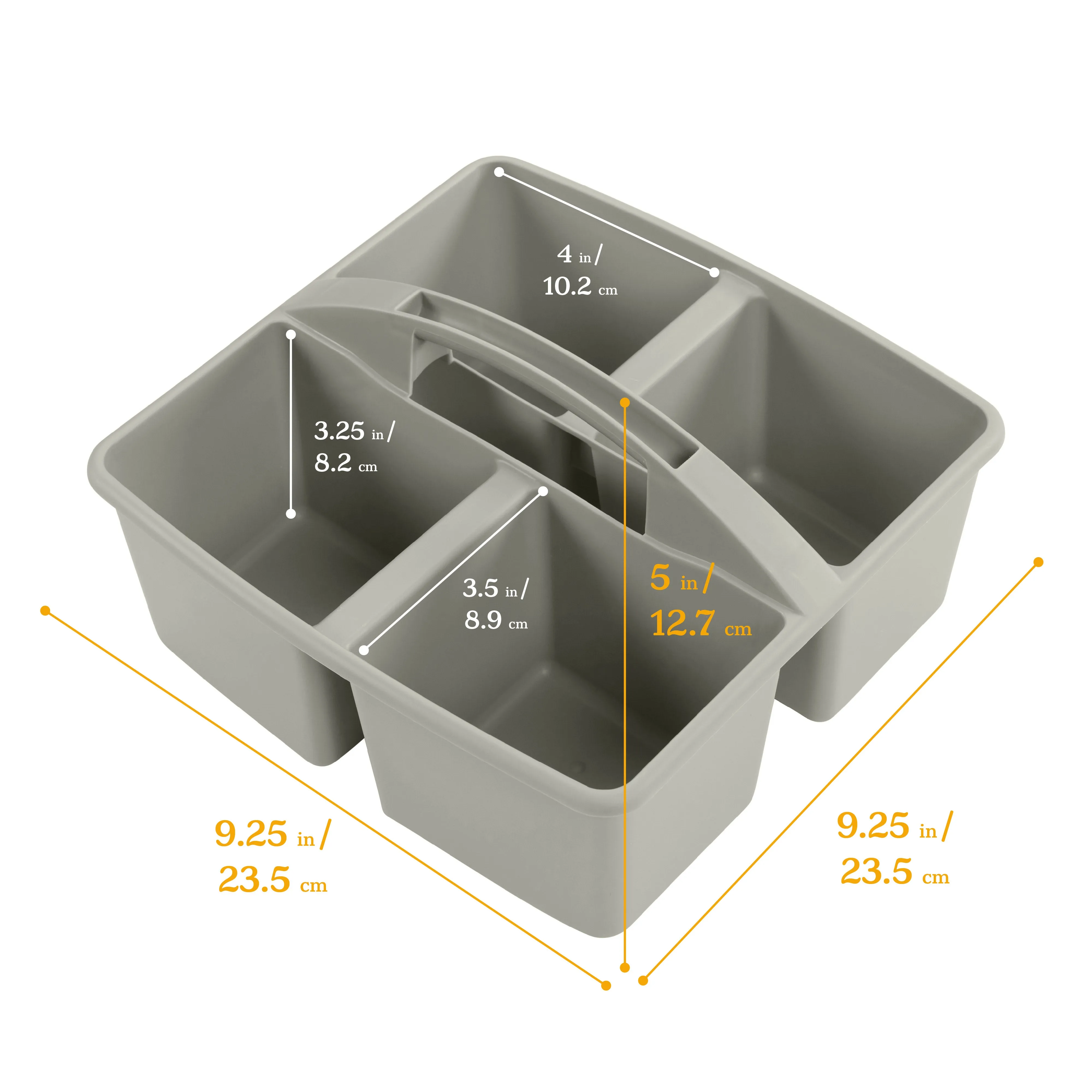 4-Compartment Medium Caddy, Storage Organizer, 6-Pack