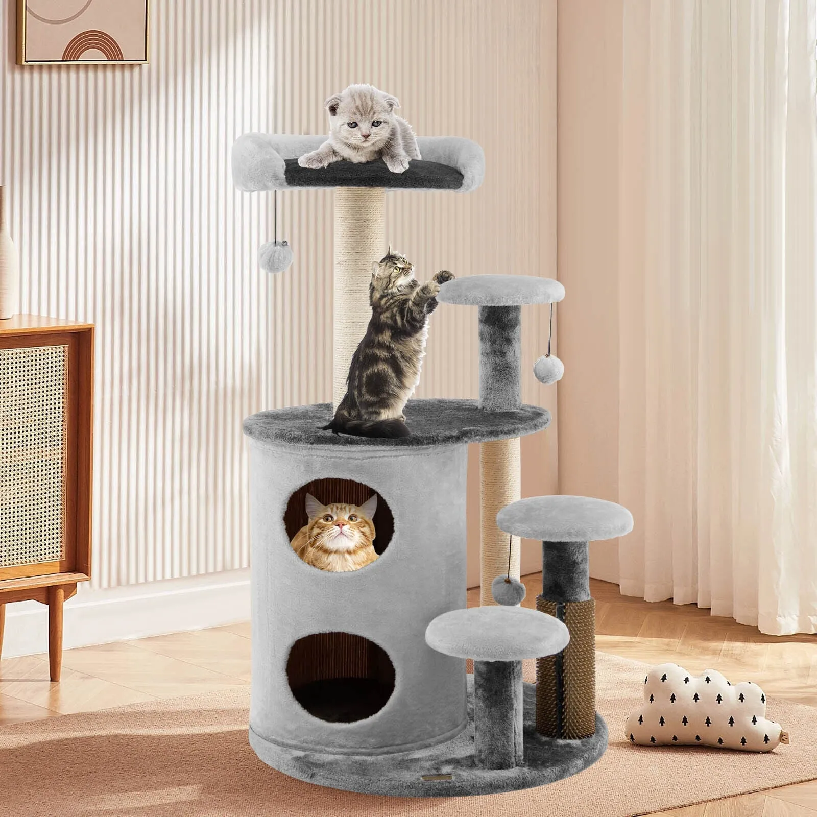 40" Cat Tree - Gray