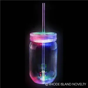 6" Multi-Color Flashing Mason Jar (1ct)