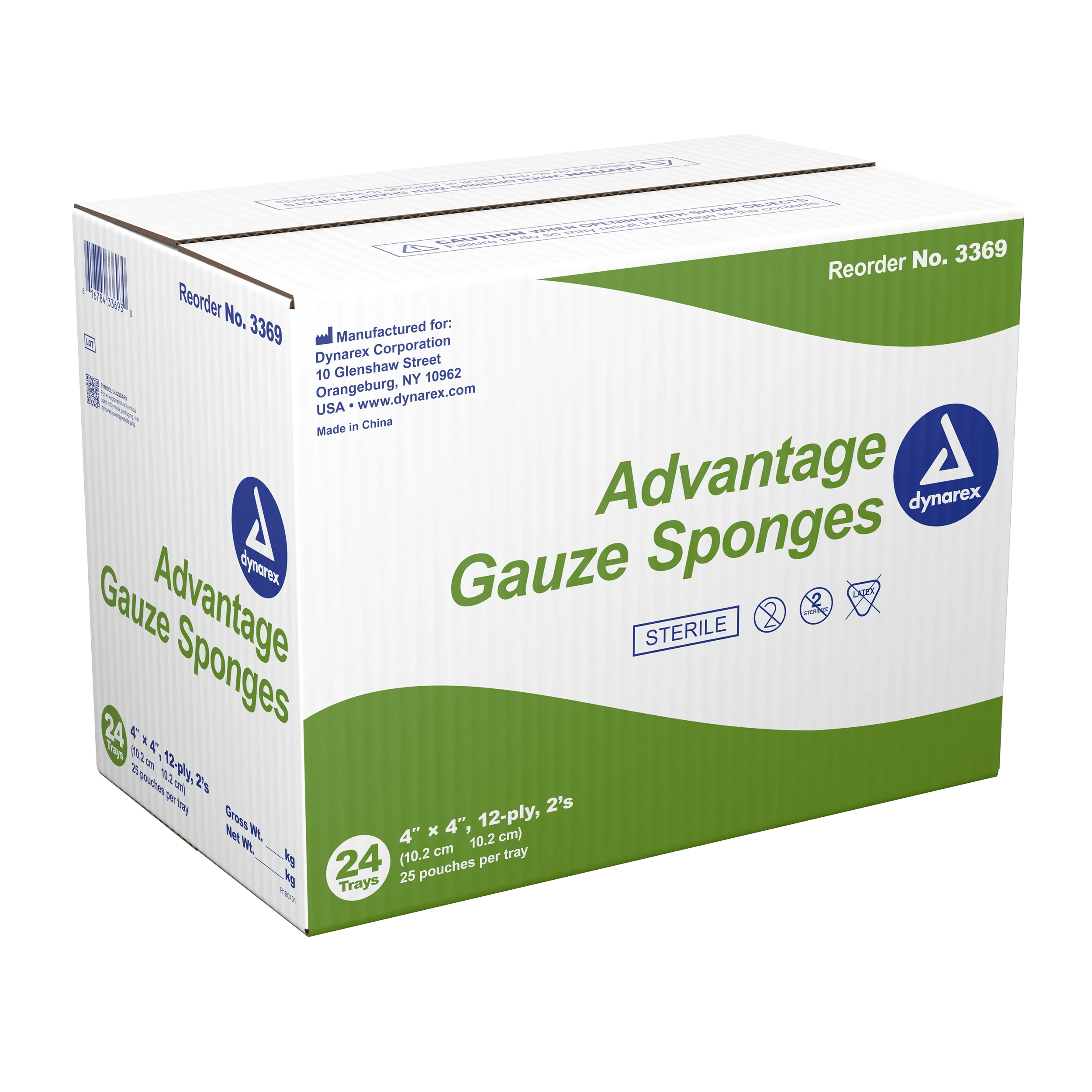 Advantage Sterile Gauze Sponges - 4"x 4", 12 Ply, 2 Pack