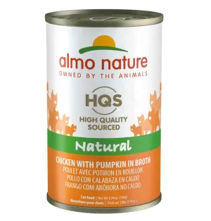 Almo Nature HQS Natural Cat Grain Free Additive Free Chicken with Pumpkin Canned Cat Food