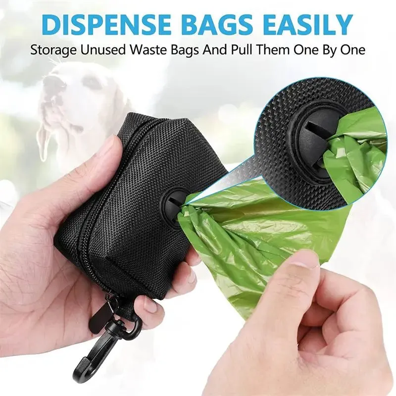 Anniepaw Dog Poop Bag Holder Leash Attachment Adjustable Travel Waste Bag Dispenser Pet Cleaning Tools