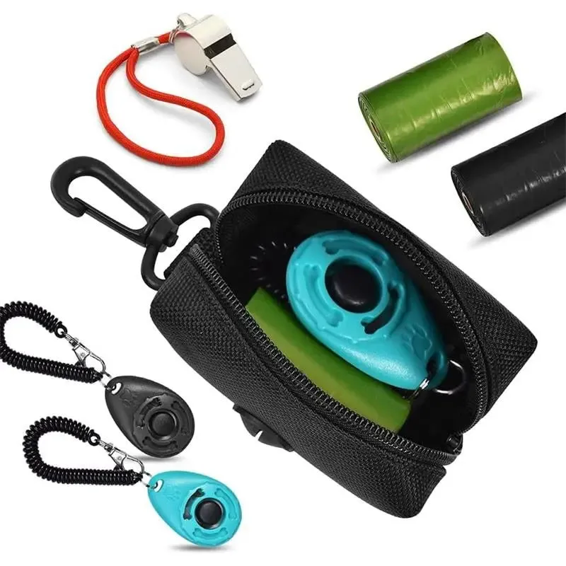 Anniepaw Dog Poop Bag Holder Leash Attachment Adjustable Travel Waste Bag Dispenser Pet Cleaning Tools