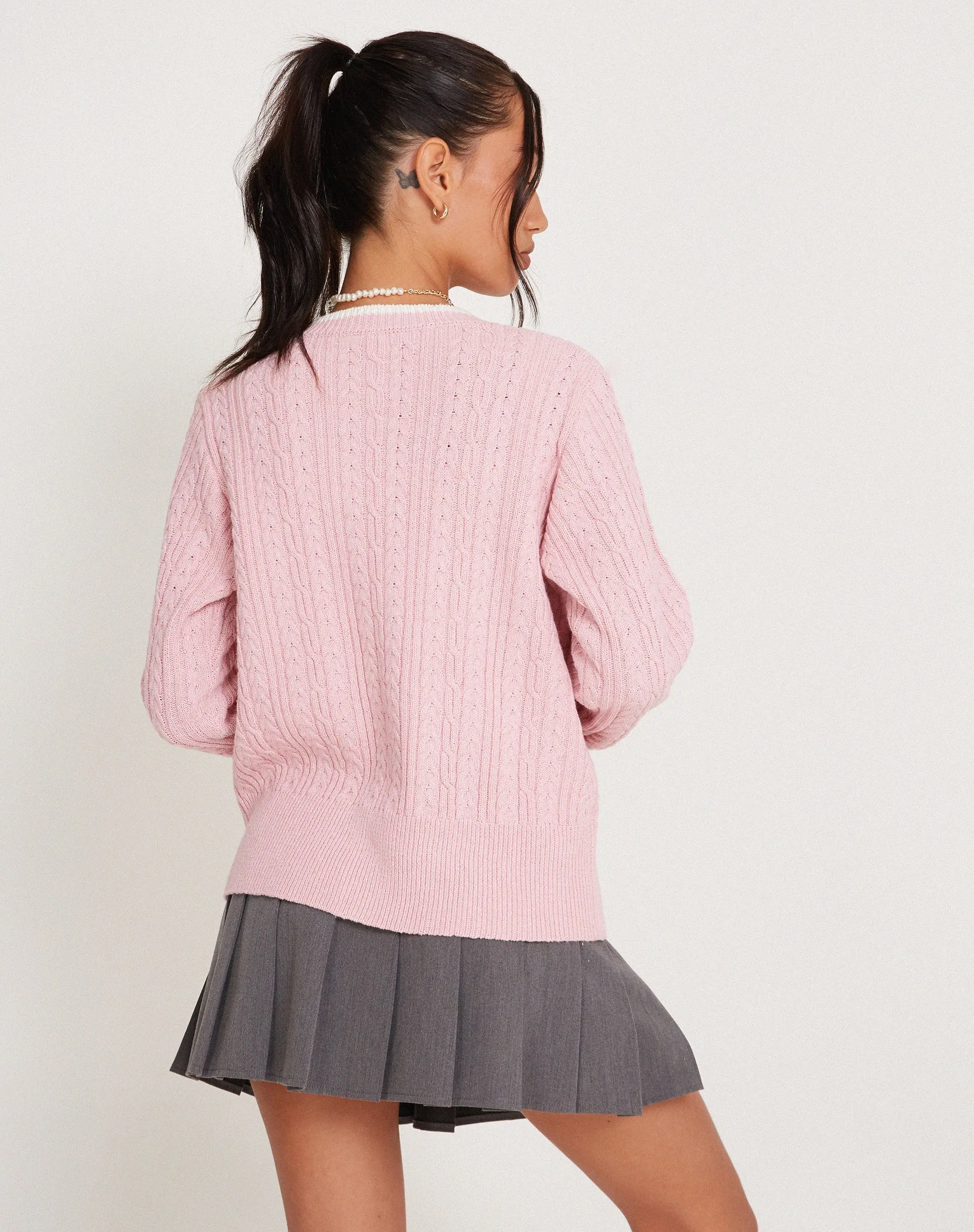 Bavana Cardigan in Pink