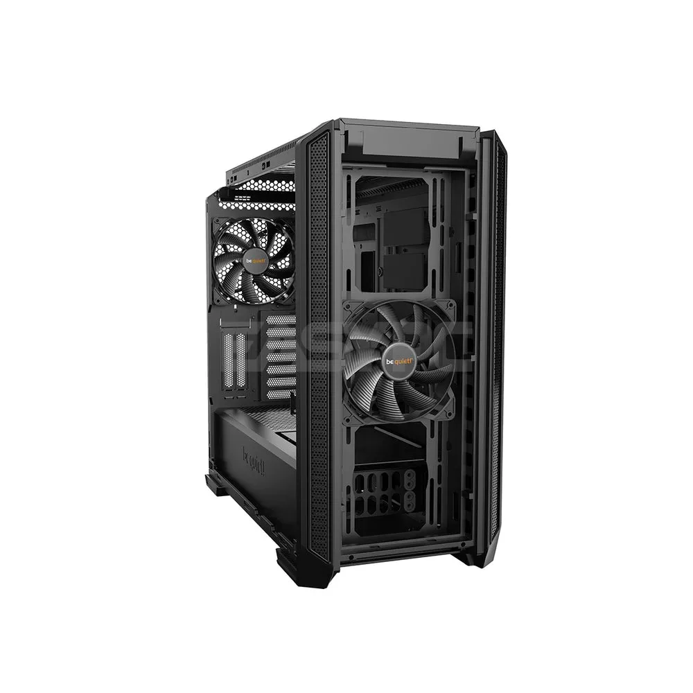 BeQuiet Silent Base 601 Window Black and Silver Mid Tower Case Tempered Glass,2x 140mm Fans Two preinstalled Pure Wings 2 140mm fans 4JTP