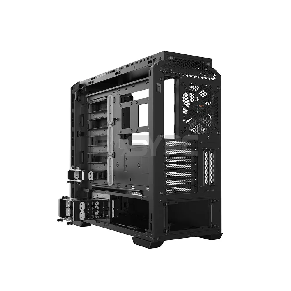 BeQuiet Silent Base 601 Window Black and Silver Mid Tower Case Tempered Glass,2x 140mm Fans Two preinstalled Pure Wings 2 140mm fans 4JTP