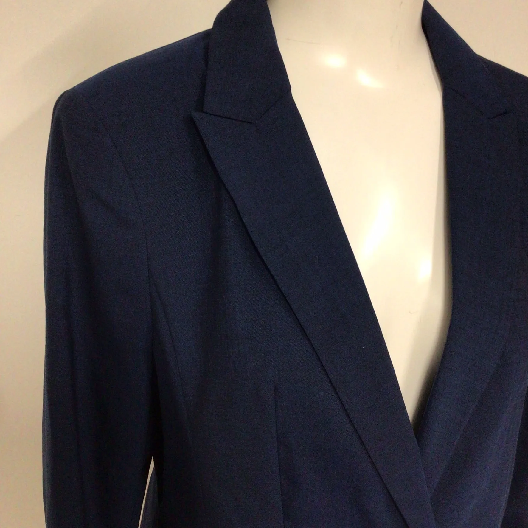 BNWT Next Tailoring Blue Wool Blend Blazer Jacket Size 14