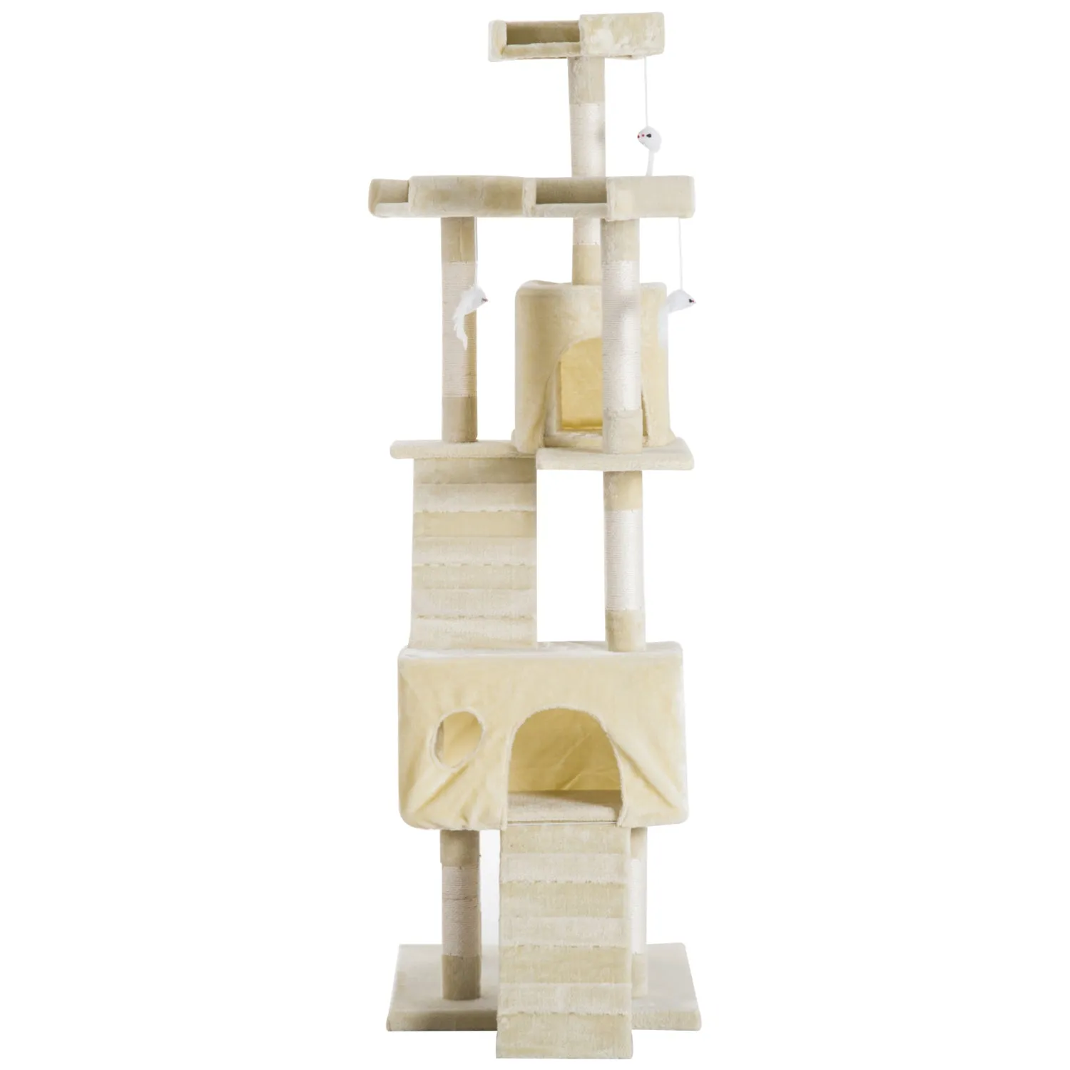 Cat Tree for Indoor Cats Play Tower Activity Center Kitten Scratch Post Climbing Tower 181 cm