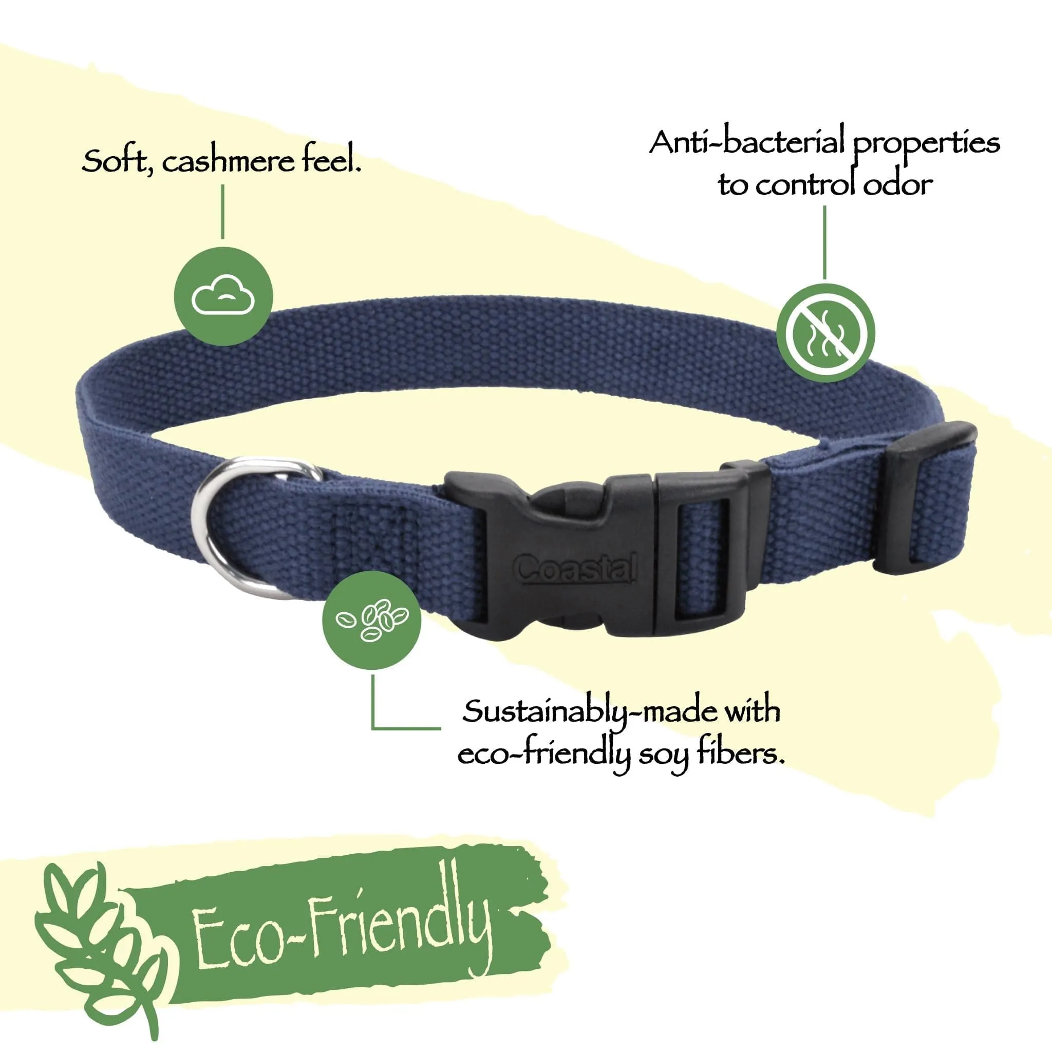 Coastal Pet Products New Earth Soy Adjustable Dog Collar in Pumpkin