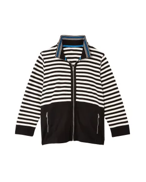 Donna French Terry Jacket | Black / White