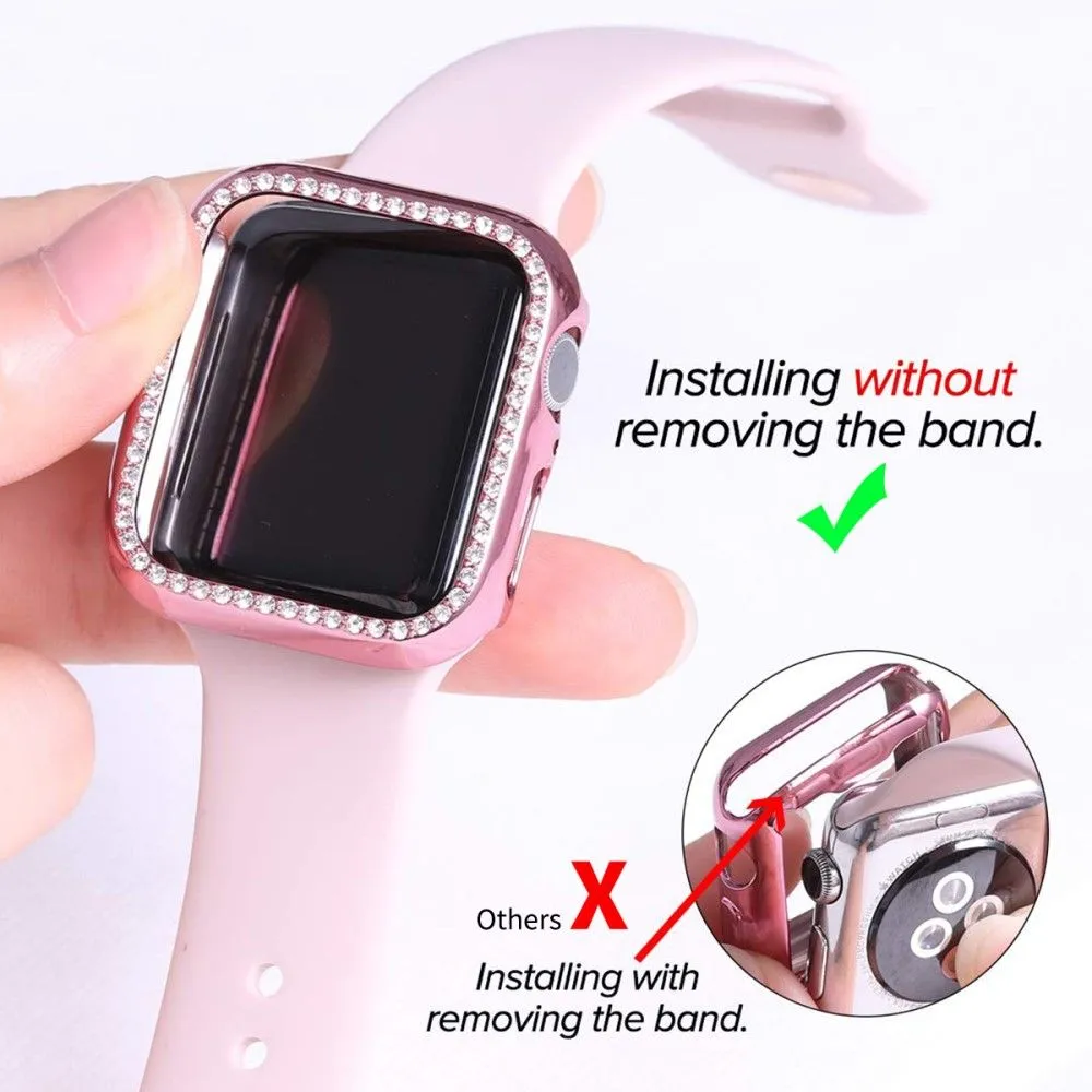 ENKAY Apple Watch (41mm) rhinestone cover with screen protector - Silver