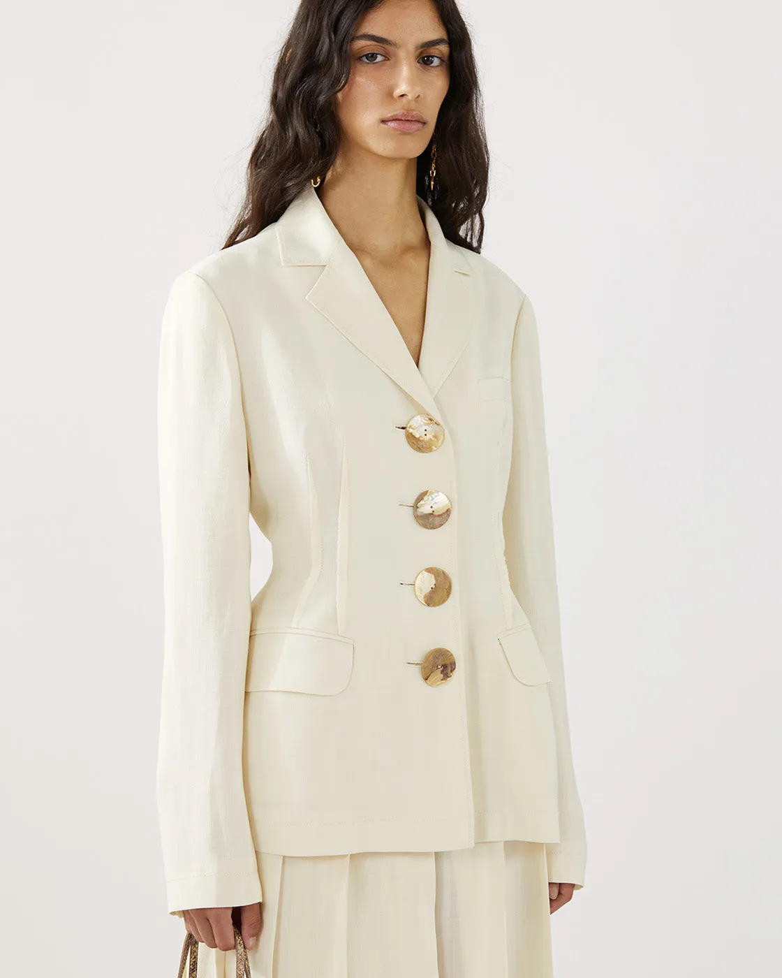 Etta Jacket Viscose Off-White