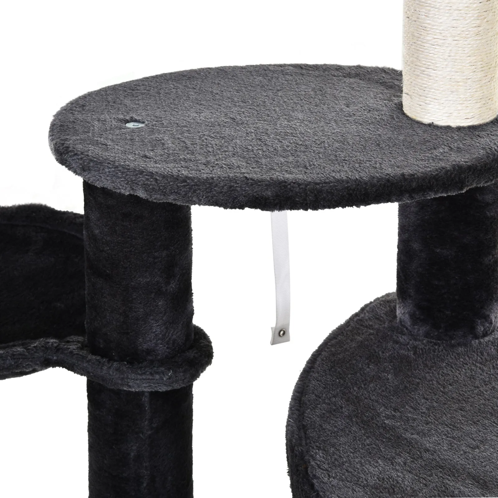 Floor to Ceiling Cat Tree for Indoor Cats Play Tower Climbing Activity Center Scratching Post Platforms Condo Adjustable Height 220-265cm Grey