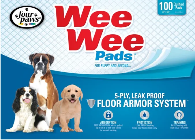 Four Paws Wee-Wee Pad Puppy Housebreaking Pads (14 count)