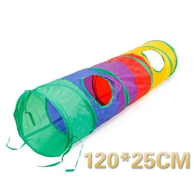 Funny Pet Cat Tunnel 2/3/4 Holes Play Tubes Balls Collapsible Crinkle Kitten Toys Puppy Ferrets Rabbit Play Dog Tunnel Tubes