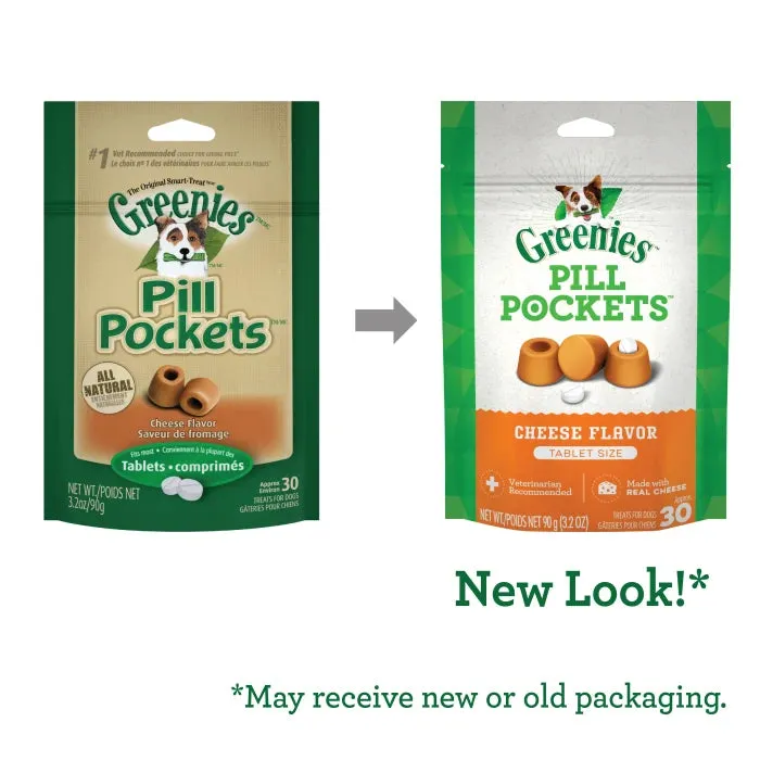 GREENIES Cheese Flavored Tablet Pill Pockets, 30 Count