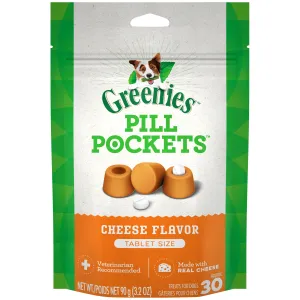 GREENIES Cheese Flavored Tablet Pill Pockets, 30 Count