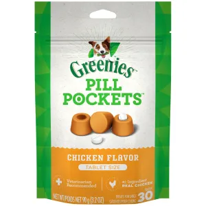 GREENIES Chicken Flavored Tablet Pill Pockets, 30 Count