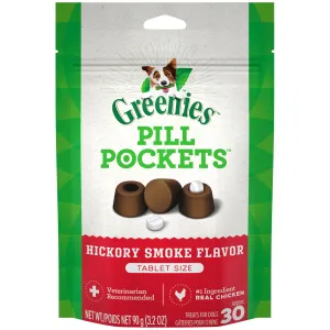 GREENIES Hickory Smoke Flavored Tablet Pill Pockets, 30 Count