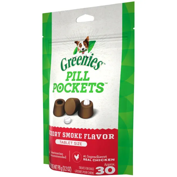 GREENIES Hickory Smoke Flavored Tablet Pill Pockets, 30 Count