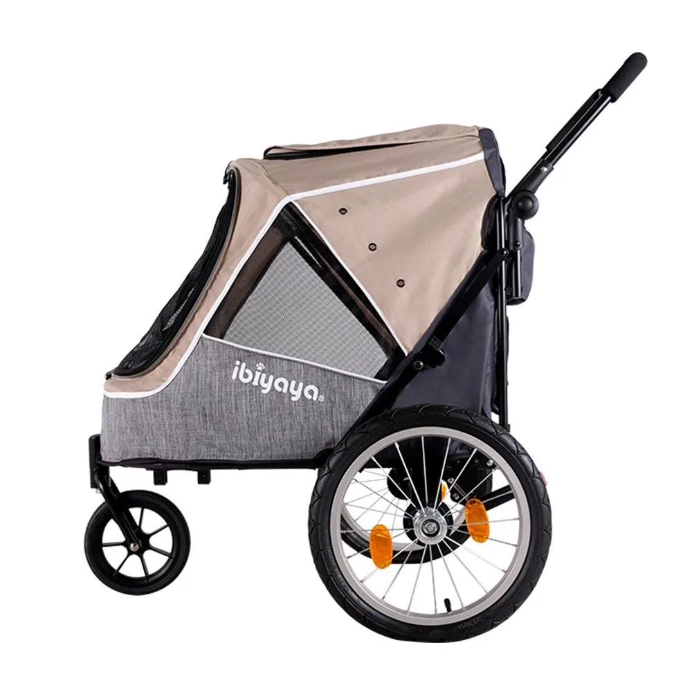 Ibiyaya Happy Pet Trailer / Jogger with Bicycle Attachment 2.0 - Blue