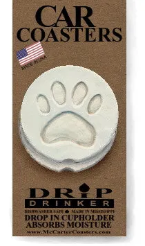 Moisture Absorbent Car Coasters - Dog Paw