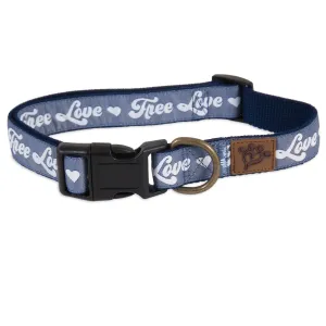 MuttNation Free Love Adjustable Blue Dog Collar