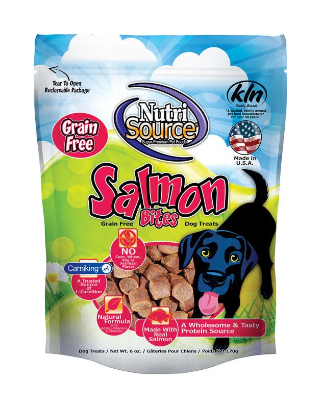 NutriSource Salmon Grain Free Treats For Dogs 6 oz 1 pk