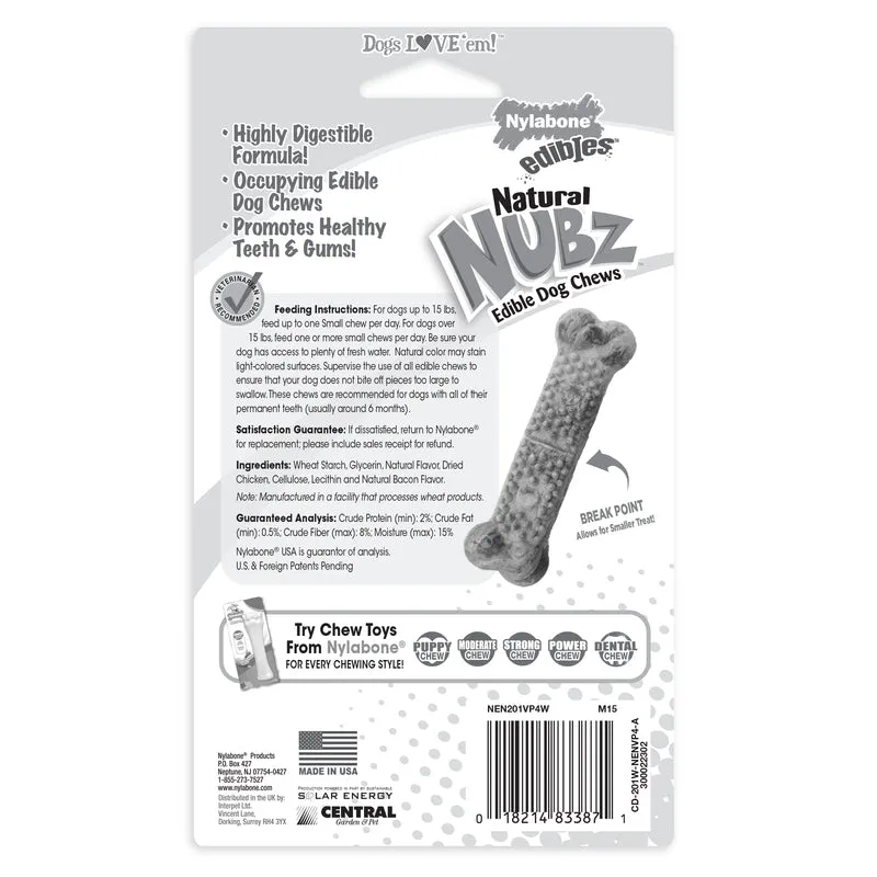 Nylabone Nubz Chicken Chews For Dogs 3.3 oz 4 pk