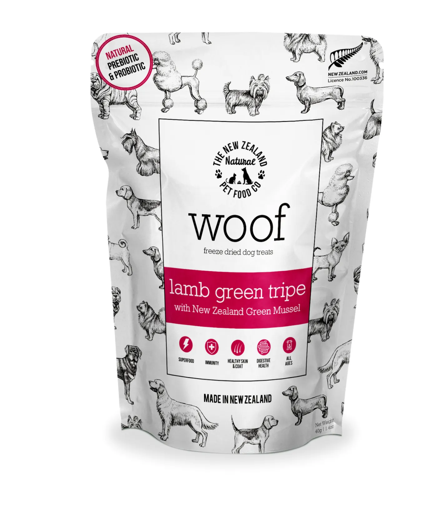 NZ Natural Woof Freeze-dried Lamb Green Tripe Bites