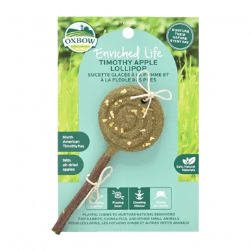 Oxbow Apple Hay Lollipop Small Pet Treat