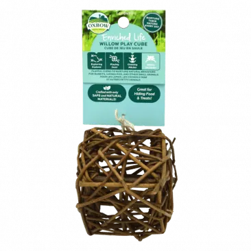 Oxbow Willow Play Cube Small Pet Treat