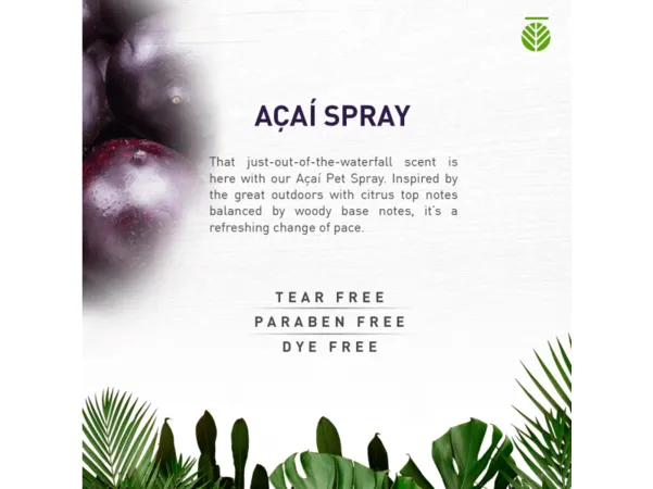 PET SPRAY AÇAÍ BERRY  AMAZÔNIA PET CARE 120ml