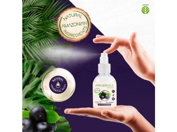 PET SPRAY AÇAÍ BERRY  AMAZÔNIA PET CARE 120ml