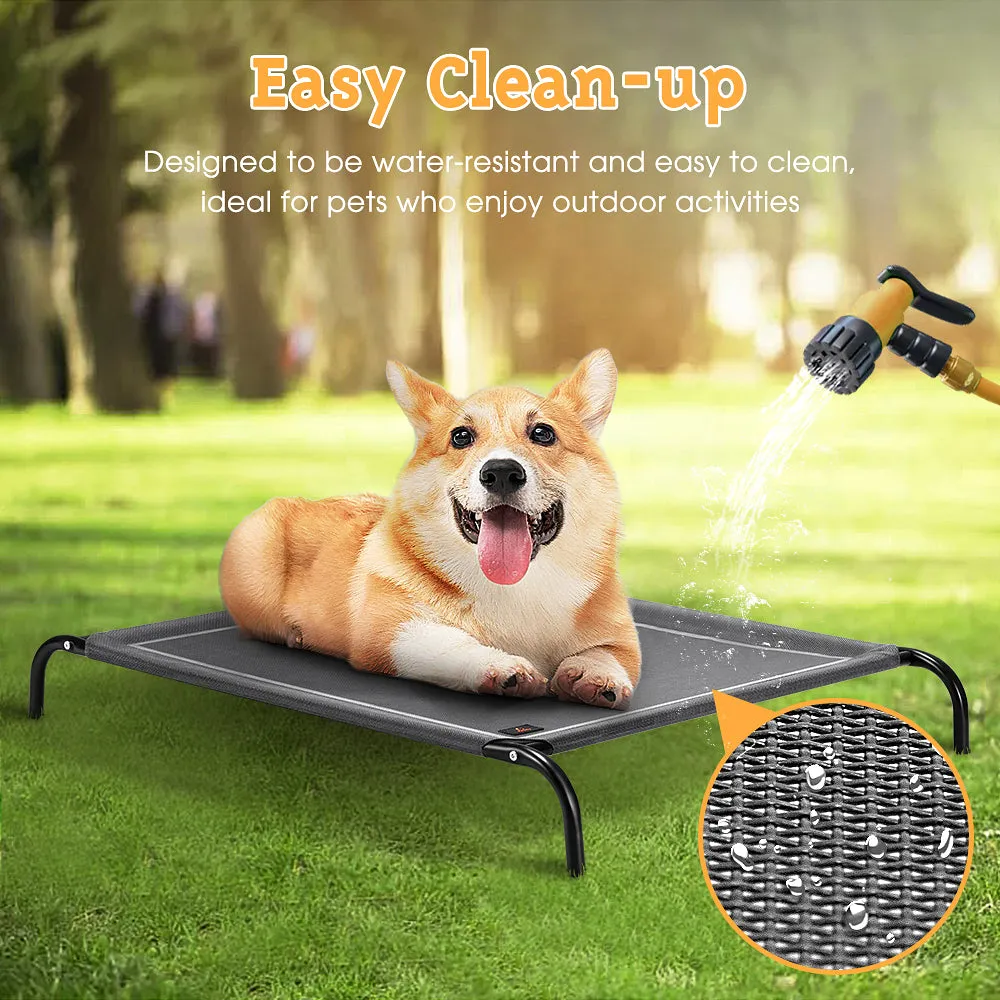 Petzly Cooling Elevated Pet Dog Bed for Large Dog Washable Breathable Mesh