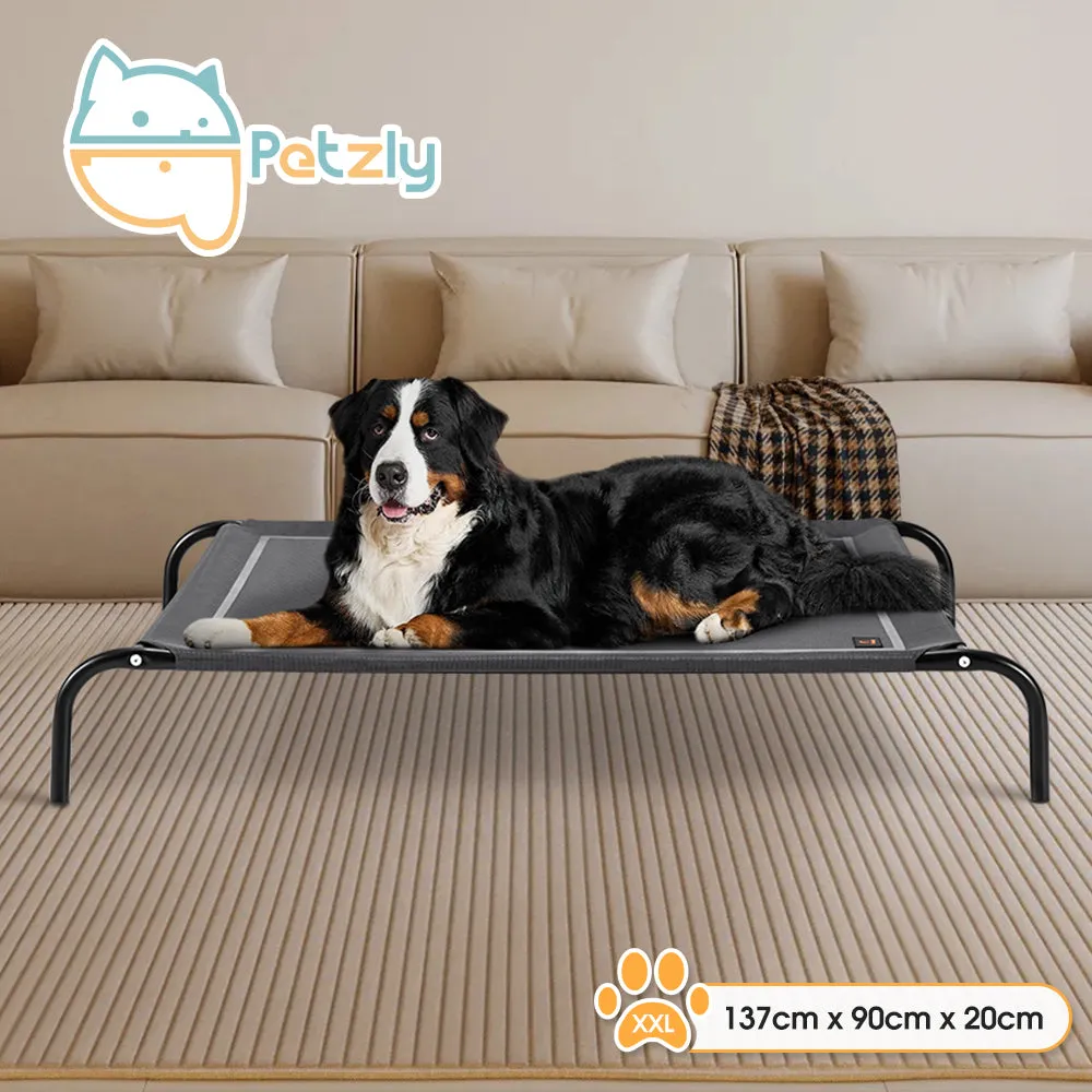 Petzly Cooling Elevated Pet Dog Bed for Large Dog Washable Breathable Mesh