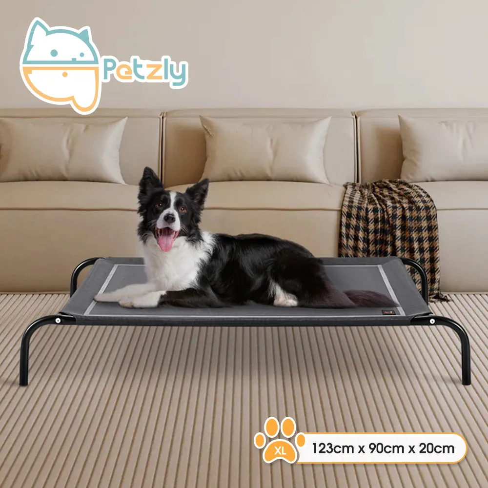 Petzly Cooling Elevated Pet Dog Bed for Large Dog Washable Breathable Mesh