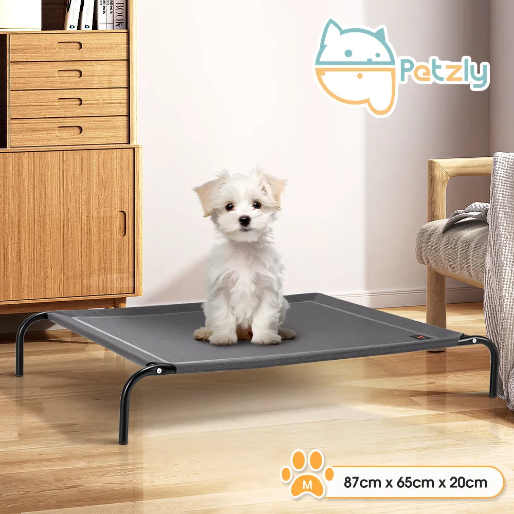 Petzly Cooling Elevated Pet Dog Bed for Large Dog Washable Breathable Mesh