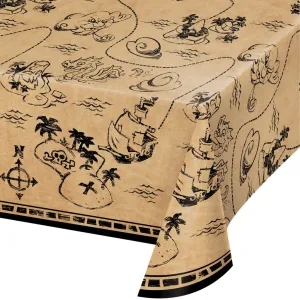 Pirate Party Treasure Map Plastic Table Cover