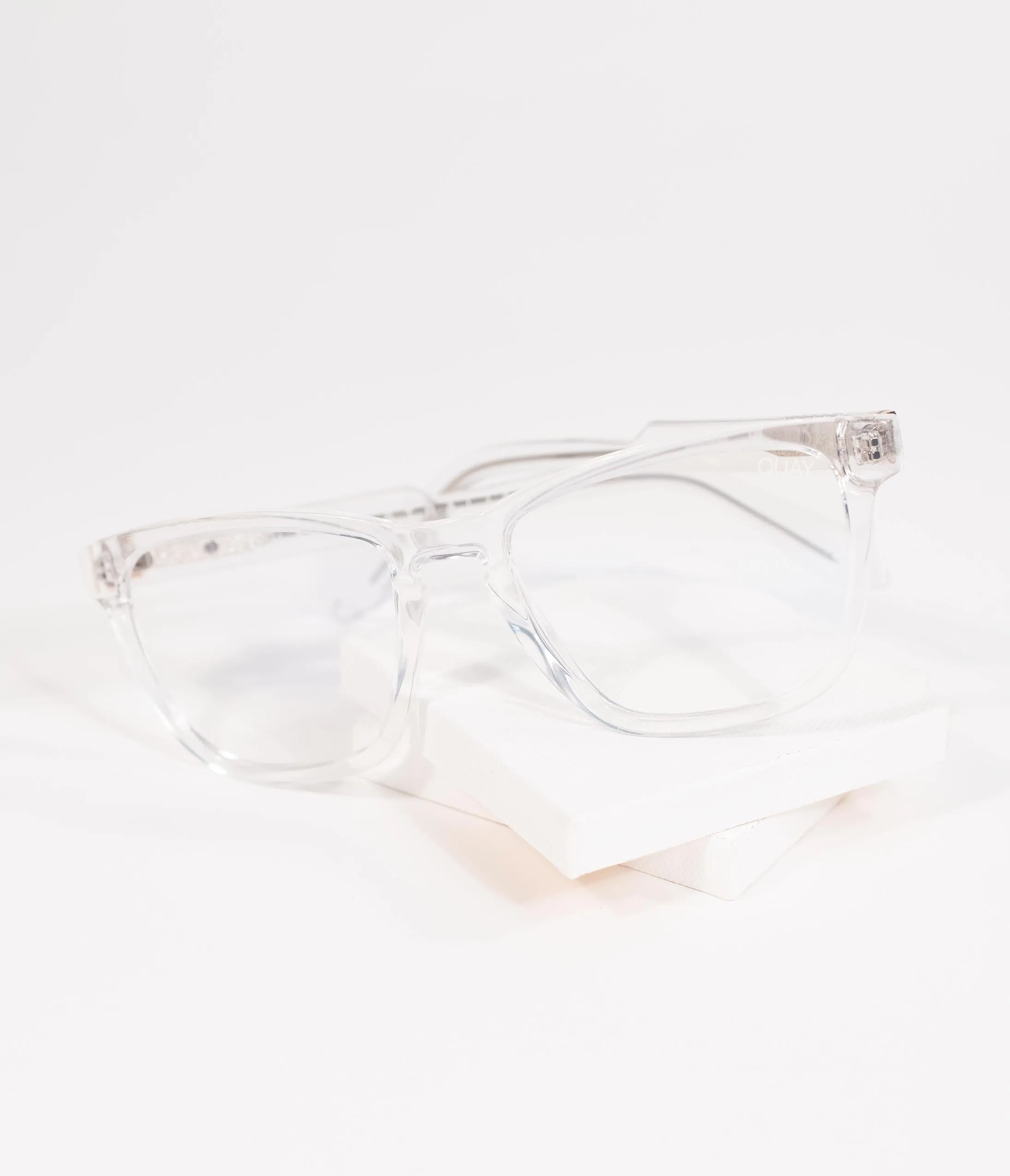 Quay Clear Hardwire Blue Light Square Glasses