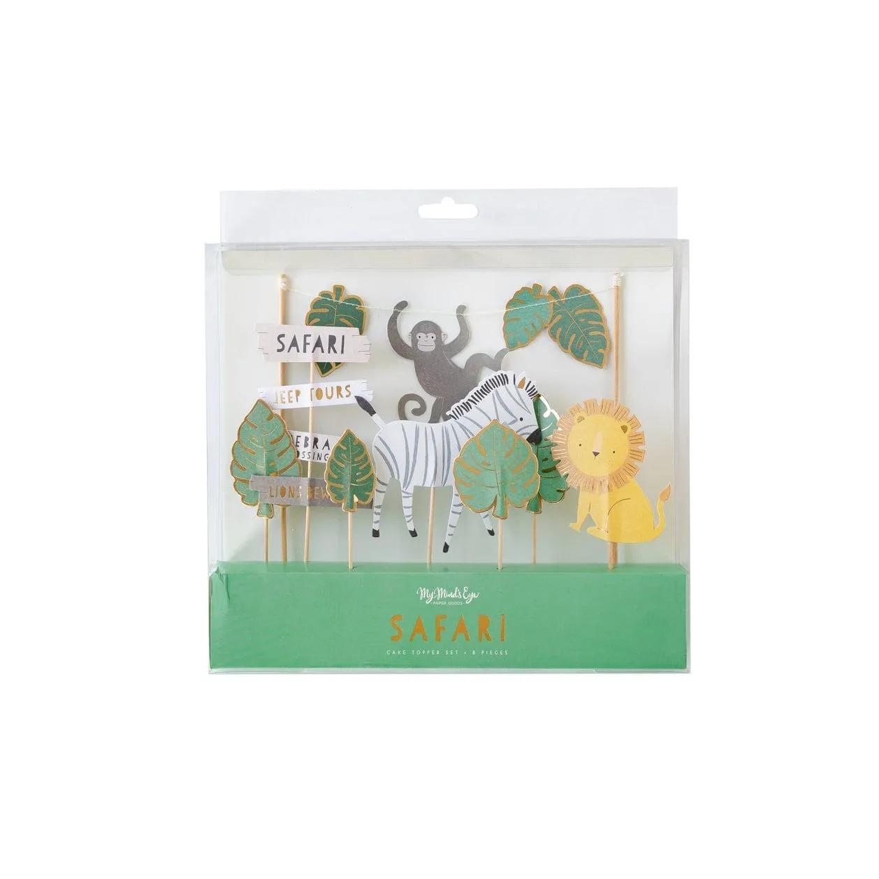 Safari Party Cake Topper Set