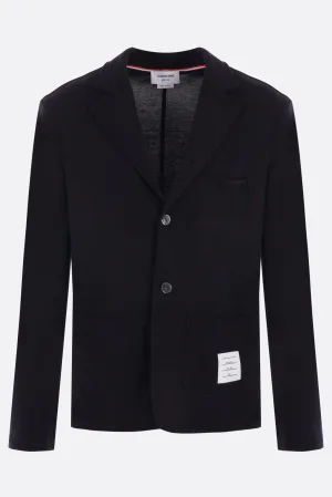 Single-breasted Striped Wool Knit Jacket