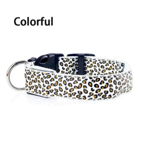 TEEK - Light Up Leopard LED Dog Collar