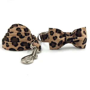 TEEK - Print Dog Collar and Lead Set with Bow Tie